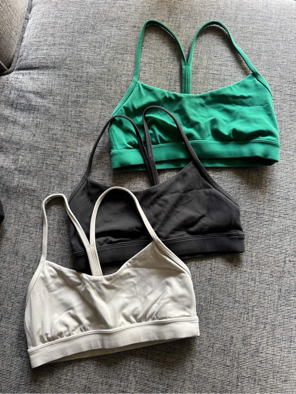 Lululemon Everyday Light Support Bralette - Green, Black, Cream - Picture 2 of 2